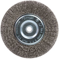Forney 72747 Wire Bench Wheel Brush, Fine Crimped with 1/2-Inch and 5/8-Inch Arbor, 6-Inch-by-.008-Inch