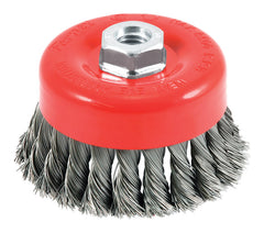 Forney 72753 4-Inch by 5/8-11 Knotted Cup Brush .020 Carbon Steel