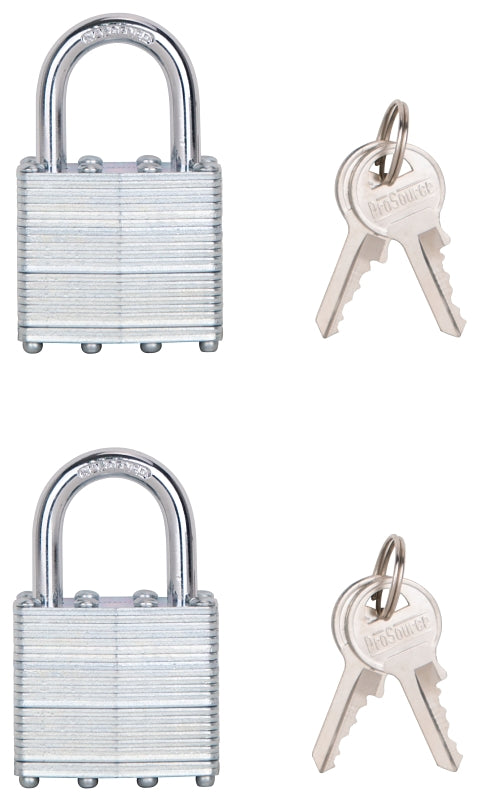 Mintcraft Hd00012-D-3L Padlock1-1/2 2pc Set Laminated Steel