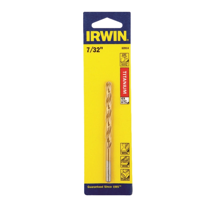 Irwin Tools Hanson 63914 7/32" Titanium Drill Bit