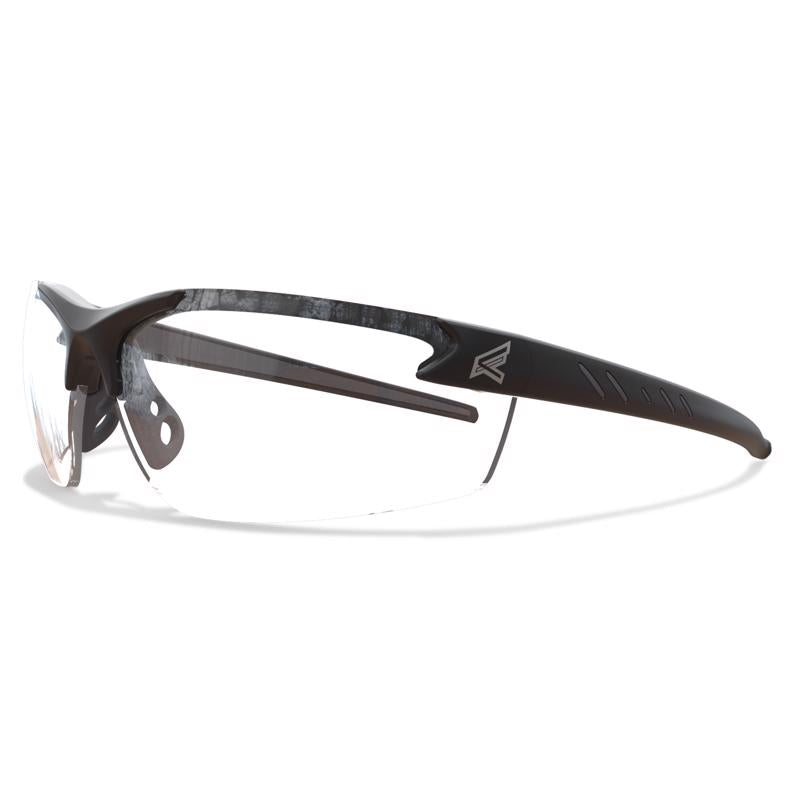 Edge DZ111-G2 Zorge G2 Wrap-Around Safety Glasses, Anti-Scratch, Non-Slip, UV 400, Military Grade, ANSI/ISEA & MCEPS Compliant, 5.04" Wide, Black Frame / Clear Lens