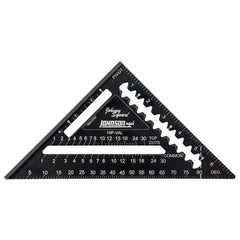 Johnson Level & Tool 1904-0700 Johnny Square Professional Easy-Read Aluminum Rafter Square, 7", Black, 1 Square