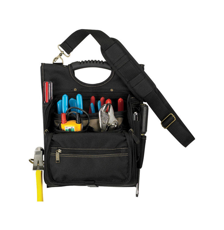 CLC Custom Leathercraft 1509 Zippered Professional Electricians Tool Pouch, 21 Pocket , Black