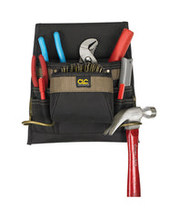 CLC 1823 black and tan polyester tool bag, 8 pocket