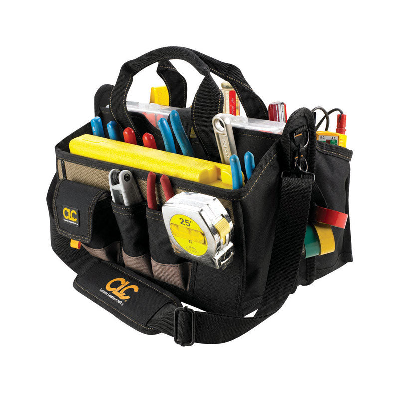 CLC Custom LeatherCraft 1529 16 In. Center Tray Tool Bag, 16 Pocket