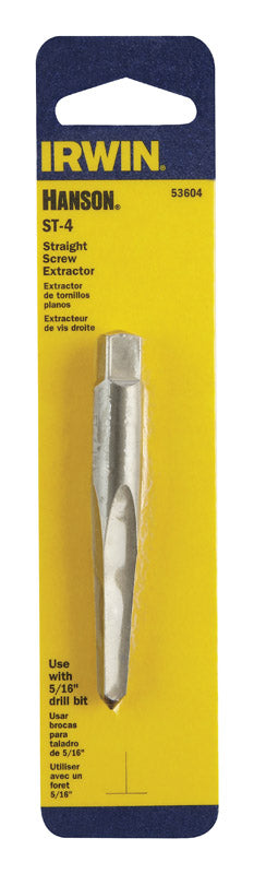 Irwin Straight Flute ST-4 Screw Extractor 5/16" TR-98 Carded 53604