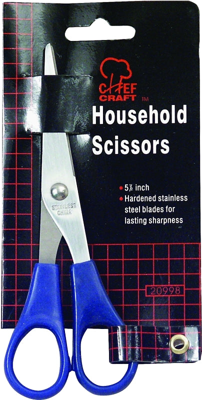Chef Craft 20998, 1-piece Stainless Steel Household Scissors, 5 1/2 Inch