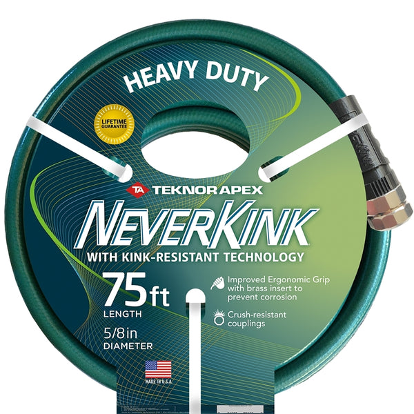 Teknor Apex NeverKink 8615-75, Heavy Duty Garden Hose, 5/8-Inch by 75-Feet 8617-75/8615