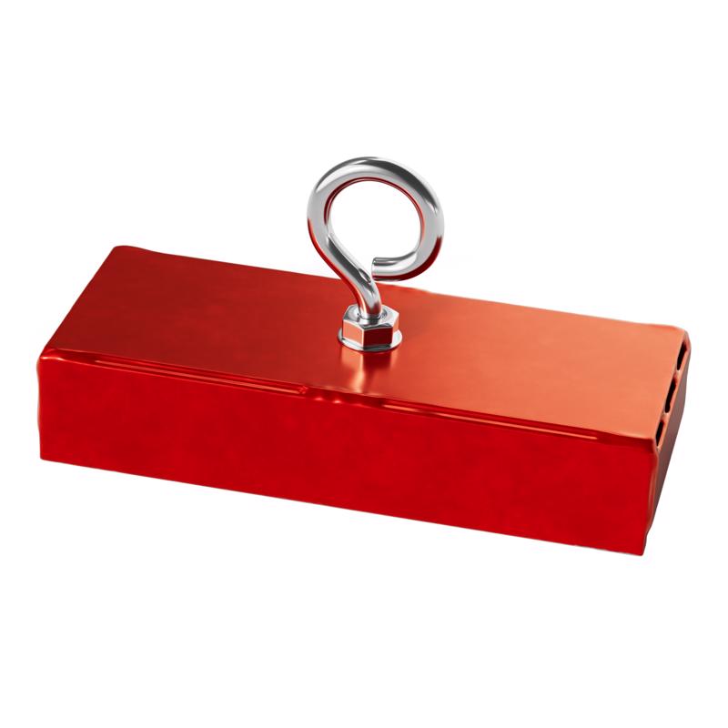 Master Magnetics Powerful Retrieving and Holding Magnet, Fishing Magnet with Eyebolt, Nut and Magnetic Shield, 07542