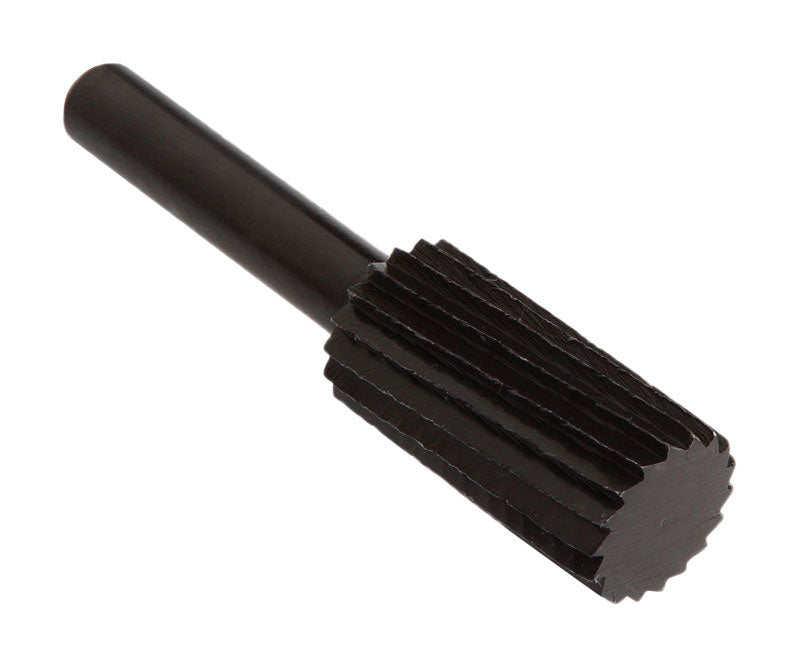 Forney 60073 Mounted File, Cylindrical Shaped with 1/4-Inch Shank, 1-Inch-by-1/2-Inch , Black