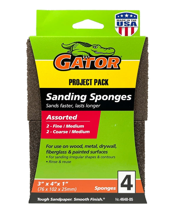 Gator Ali Industries 134846 3 x 4 in. Multi-Surface Sanding Sponge - Aluminum Oxide 464805