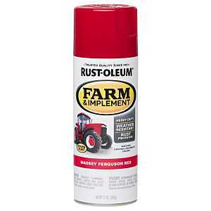Rust-Oleum 280134 Farm & Implement Spray Paint, 12 oz, Massey Ferguson Red, (Pack of 1)