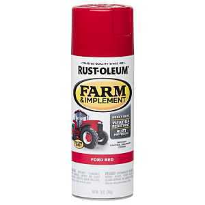 Rust-Oleum 280136 Farm & Implement Spray Paint, 12 oz, Ford Red