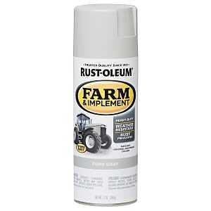 Rust-Oleum 280138 Farm & Implement Spray Paint, 12 oz, Ford Gray