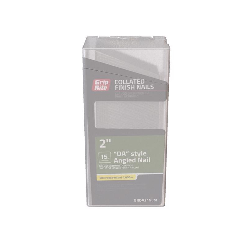 Grip Rite Prime Guard GRDA21GLM 15 Gauge Electrogalvanized DA Style Collated Finish Nails, 2"