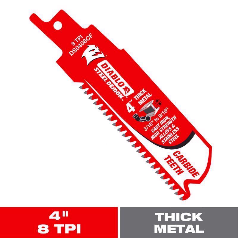 Freud DS0408CF 4in Steel Demon Carbide-tipped Reciprocating Blades