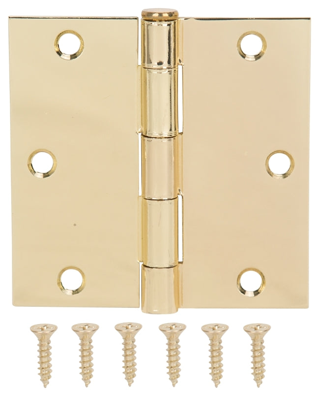 Mintcraft 20338BBX BRTBRS Res Square Hinge 3.5"