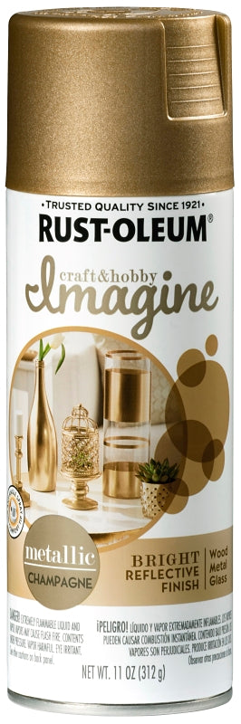 Rust-Oleum Imagine Craft & Hobby Metallic Spray Paint Champagne, 11 oz. 354080