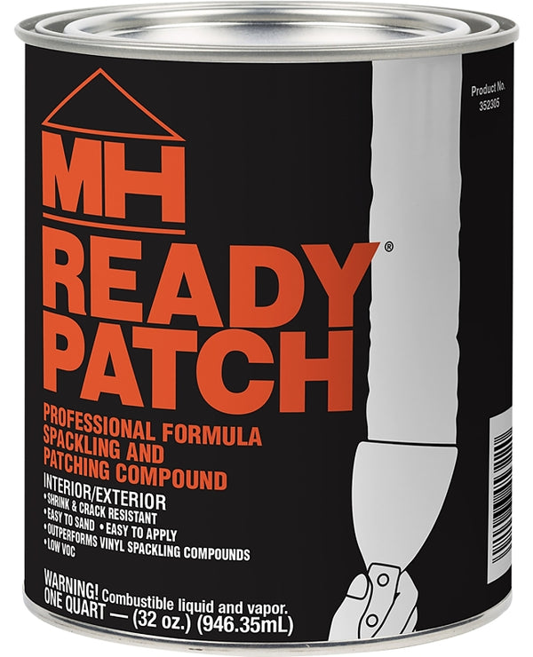Zinsser MH Ready Patch Low VOC Spackling & Patching Compound, Quart,Off White 352305
