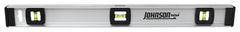 Johnson Level & Tool ‎1300-2400 Aluminum Level with Ruler, Easy Readability, Shock Absorbent, Silver, 24'', 1 Level
