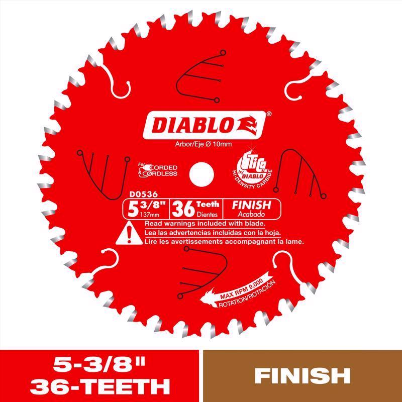 Freud D0536X Diablo 5-3/8-Inch 36 Tooth ATB Finish Cordless Trim Saw Blade