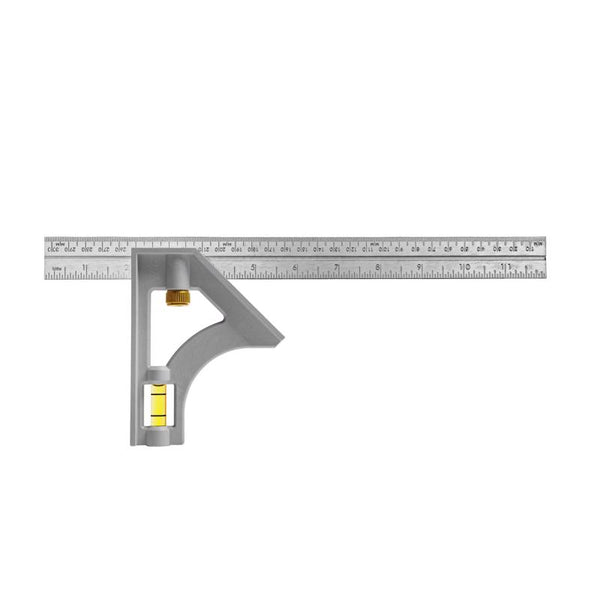 Johnson 12 in. L x 4-7/8 in. H Steel Combination Square Gray 415