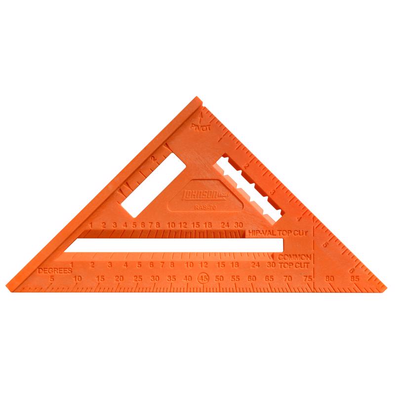 Johnson RAS-70B-ORAN 7" Orange Structo-Cast Rafter Angle Square without Manual