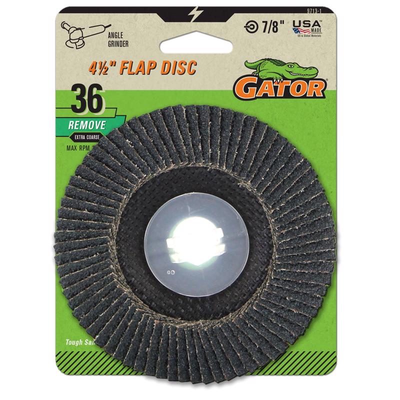 Gator Finishing 9713 36 Grit Aluminum Oxide Grinding and Sharpening (1 Pack), 4.5"
