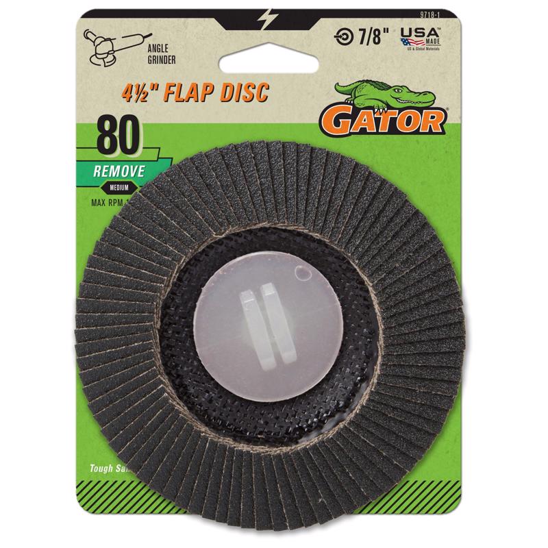 Gator Finishing 9718 80 Grit Aluminum Oxide Grinding and Sharpening (1 Pack), 4.5"