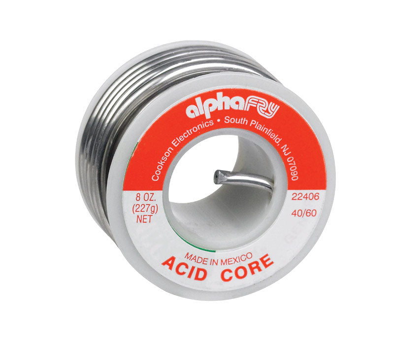 alpha fry AM22406 Cookson Elect 40/60 Acid Core Solder, No Size, No Color