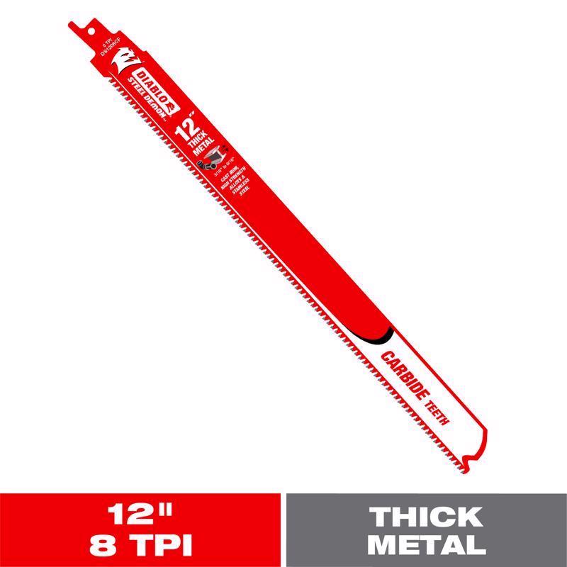 8T Metal Reciprocating Blade, 12"