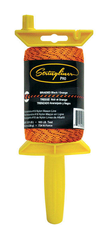 Stringliner by U.S. Tape CO. 25491 Chalk - Line, Black/Orange