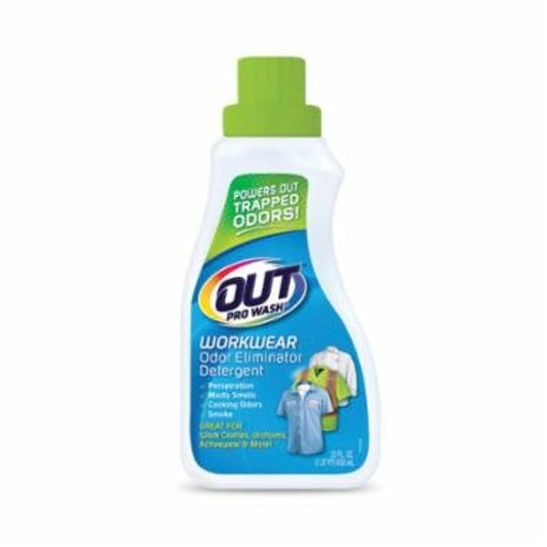 OUT ProWash Workwear Odor Eliminator and Stain Remover Laundry Detergent, Great for Work Clothes, Uniforms, Active Wear, and More, 22 Ounce Bottle OE06N
