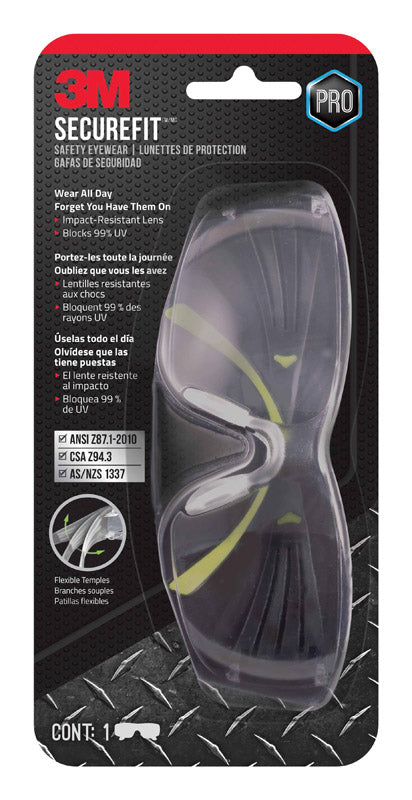 3M Secure-Fit 400 Anti-Fog Eye Protection Glasses, Clear (SF400C-WV-6-PS)