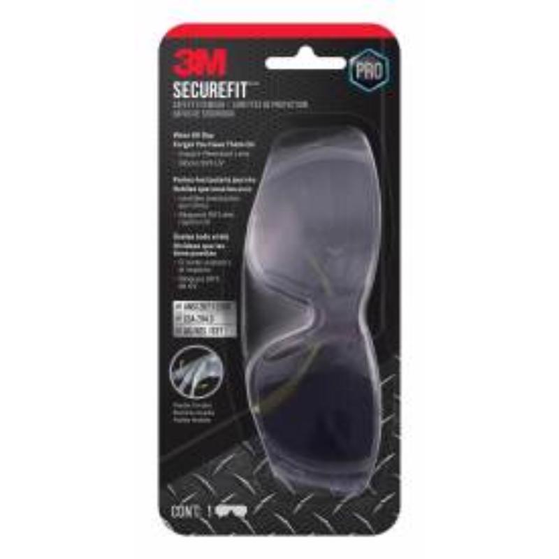 3M Secure-Fit 400 Anti-Fog Eye Protection Glasses, Gray (SF400G-WV-6-PS)