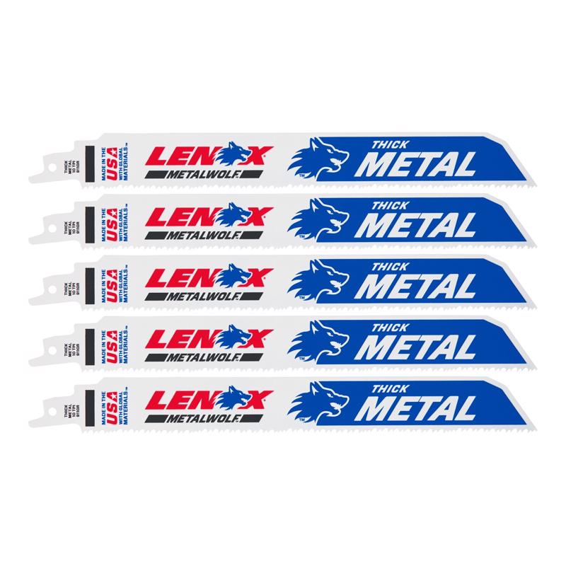 Lenox Tools 20176-9110R 10TPI LAZER Heavy Duty Metal Cutting Bi-Metal Reciprocating Saw Blade, 9"