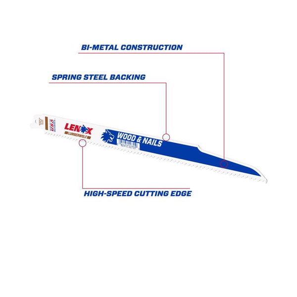 Recip Blade12"6tpi Lenox White Bi-Metal 22755OSB156R