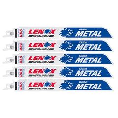 Lenox 5-Pack 9-in 14-Tpi Bi-Metal Reciprocating Saw Blades 201789114R