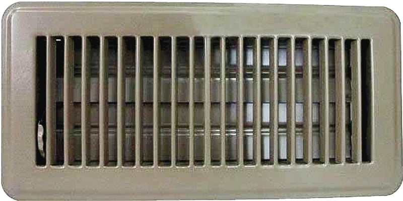 MINTCRAFT FR01-4X10B ProSource Floor Register, 4 in H X 10 in W, Steel, 4" x 10", Brown