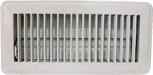 MINTCRAFT FR01-4X10W ProSource Floor Register, 4 in H X 10 in W, Steel, 4" x 10", White