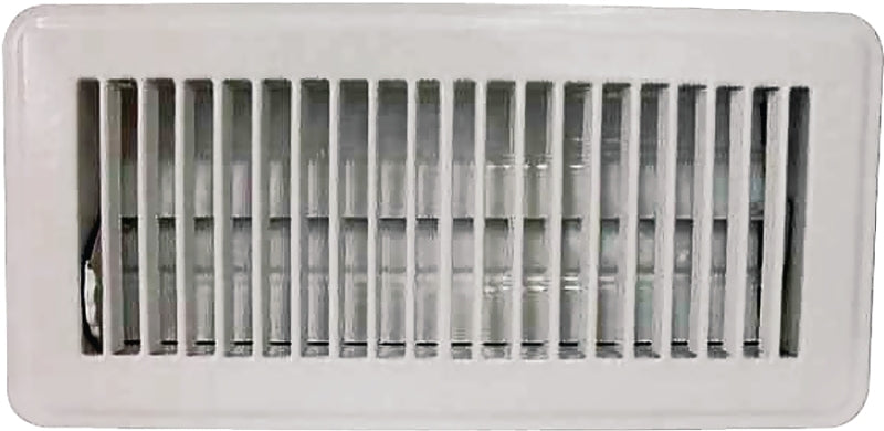 MINTCRAFT FR01-4X10W ProSource Floor Register, 4 in H X 10 in W, Steel, 4" x 10", White