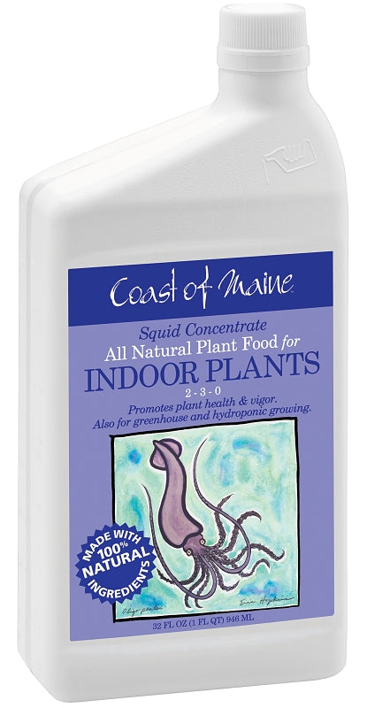 Coast of Maine 2-3-0 Squid Liquid Concentrate All Natural Plant Food for Indoor Plants, 32 fl oz 1CCSQQTCASE