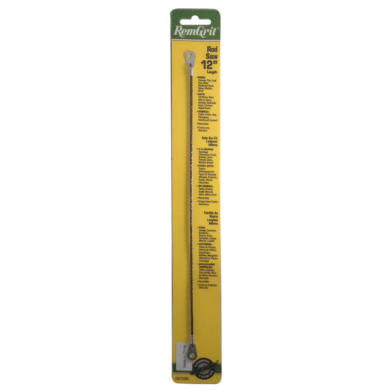 RemGrit E0406180 12" x .100" Carbide Grit Rod Saw Blade