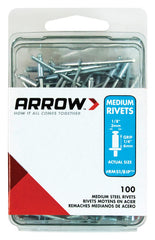 Arrow RMS1/8IP pop rivets, Silver