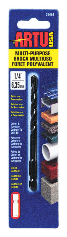 Artu - 1/4In Quick Connect Multi-Purpose Drill Bit
