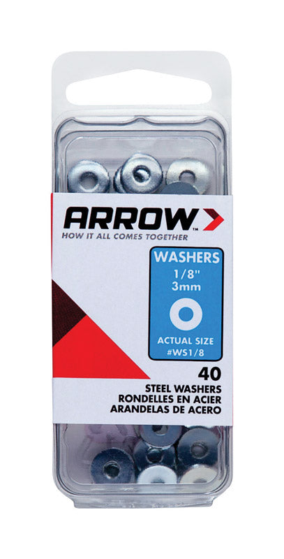Arrow Fastener WS1/8 1/8" Steel Washers (40-Pack)