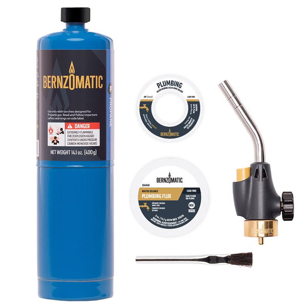 Worthington Cylinders Bernzomatic Plumbing 14.1 oz Basic Torch Kit Steel 3 pc WPK2301