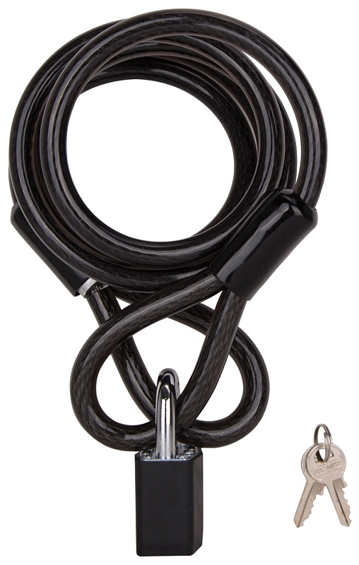 MINTCRAFT HD-HLL305LP-3L ProSource 2502151 Loop Lock, 6 Ft L Steel Cable, Zinc Plated, 50mm