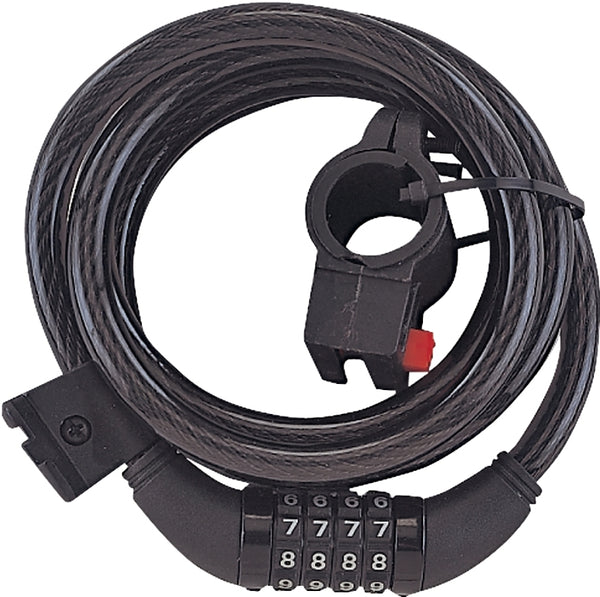 Mintcraft HD-PWR723-3L Barrel Multi-Fit Cable Lock with Plastic Anti Scratch Cover, 6 ft L, Steel