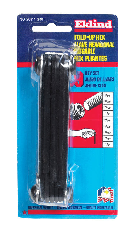 Eklind 20911 Classic Fold Up Hex Key Set 9 Count